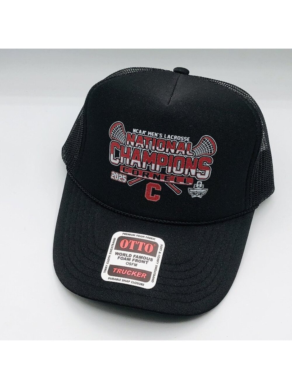 New Cornell University Lacrosse 2025 National Champions Mesh Back Adjustable Hat